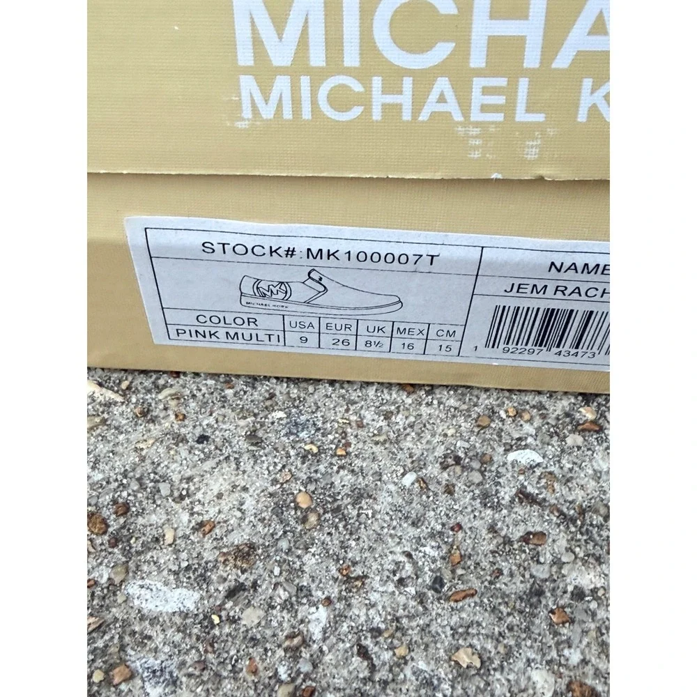 Michael Kors Kids Jem Rachel Rose Gold Glitter Slip On‎ Sneakers Size 9 Toddler